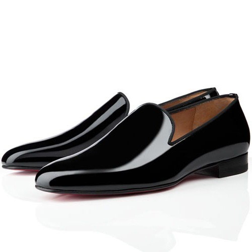 Men's Christian Louboutin Dandy Loafers Patent Black | Louboutin Sale