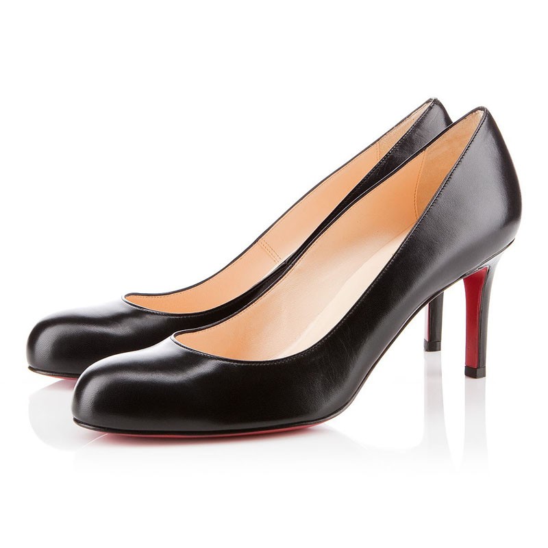 Christian Louboutin Simple Pump 70mm Leather Black | Louboutin Sale