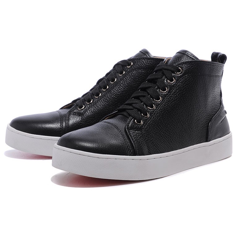 Men's Christian Louboutin High-Top Logo Printed Black | Louboutin Sale